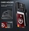 GBEE for Samsung Galaxy Z Fold 4 Case with Card Holder Kickstand Hinge Protection Slide Camera Cover Builtin Screen Protector Rugged Phone Case for Galaxy Z Fold 4 2022 Black
