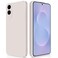 GiiYoon Silicone Case Compatible with Samsung Galaxy S25 Edge Full Body Silky Soft Touch Phone Case with Camera Protection Shockproof Cover with Microfiber Lining Off White