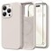 GONEZ Magnetic for iPhone 15 Pro Case Compatible with MagSafe AntiScratch Microfiber Lining Screen Protector Shockproof Slim Phone Silicone Cover 61 inch Stone