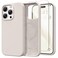 GONEZ Magnetic for iPhone 15 Pro Case Compatible with MagSafe AntiScratch Microfiber Lining Screen Protector Shockproof Slim Phone Silicone Cover 61 inch Stone