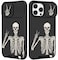 Goocrux 2in1 for iPhone 11 Pro Max Case Skull Skeleton for Women Cute Gothic Phone Cover Horror Design with Slide Camera Cover Protective Funny Spooky Boys Black Cases for 11 ProMax 65