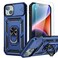 Goton for iPhone 14 Plus Case with Screen Protector Slide Camera Cover Phone Case with Ring Stand Heavy Duty Military Grade Shockproof Rugged Bumper for iPhone 14 Plus Accessories Blue