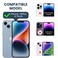 Goton for iPhone 14 Plus Case with Screen Protector Slide Camera Cover Phone Case with Ring Stand Heavy Duty Military Grade Shockproof Rugged Bumper for iPhone 14 Plus Accessories Blue