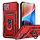 Goton for iPhone 14 Plus Case with Screen Protector Slide Camera Cover Phone Case with Ring Stand Heavy Duty Military Grade Shockproof Rugged Bumper for iPhone 14 Plus Accessories Red