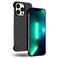 GRECAZO Slim Borderless for iPhone 13 Pro Max Phone Case 672021 UltraThin Lightweight Frameless Matte Hard PC Cover Case with Pull Ring Shockproof Non Slip RopeSuppor Wireless ChargingBlack