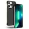 GRECAZO Slim Borderless for iPhone 13 Pro Max Phone Case 672021 UltraThin Lightweight Frameless Matte Hard PC Cover Case with Pull Ring Shockproof Non Slip RopeSuppor Wireless ChargingBlack