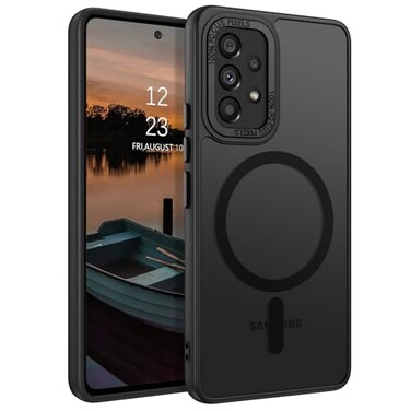 GUAGUA for Samsung Galaxy A53 Case Compatible with MagSafe Galaxy A53 Magnetic Cases Slim Translucent Matte Skin Feeling Shockproof Protective AntiScratch Phone Case for Samsung A53 5G 65 Black