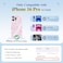 GVIEWIN Magnetic for iPhone 16 Pro Case with Camera Control Compatible with Magsafe Upgraded Full Camera ProtectionScreen Protector Wave Edge Floral Women Girls Phone Cover 63AngeloniaPink