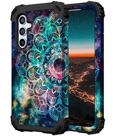 Hocase for Galaxy A54 5G Case Heavy Duty Shockproof Protection Soft Silicone Rubber BumperHard Plastic Hybrid Protective Case for Samsung Galaxy A54 5G 67 Display 2023 Mandala in Galaxy