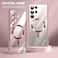Hurgoer for Samsung Galaxy S24 Ultra CaseOnlyMagnetic Cover for S24 UltraGlossy Slim Thin Soft funda capa para 68 inchCompatible with MagSafe Rose Gold