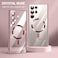 Hurgoer for Samsung Galaxy S24 Ultra CaseOnlyMagnetic Cover for S24 UltraGlossy Slim Thin Soft funda capa para 68 inchCompatible with MagSafe Rose Gold