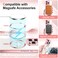 Hython for iPhone 16 Pro Case Glitter Compatible with MagSafe Love Heart Magnetic Clear Phone Cases for Women Girls Full Camera Protection Sparkle Plating Shockproof Protective Cover Pink