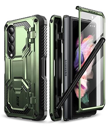 i-Blason iBlason Armorbox Designed for Samsung Galaxy Z Fold 4 Case 2022 Release with Pen Holder Kickstand Full Body Protective Bumper Case with Builtin Screen Protector Guldan