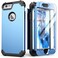 IDweel for iPhone 6S Plus Case with Screen Protector for iPhone 6 Plus Case3 in 1 Shockproof Slim Hybrid Heavy Duty Hard PC Cover Soft Silicone Bumper Full Body CoverPeace BlueBlack