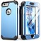 IDweel for iPhone 6S Plus Case with Screen Protector for iPhone 6 Plus Case3 in 1 Shockproof Slim Hybrid Heavy Duty Hard PC Cover Soft Silicone Bumper Full Body CoverPeace BlueBlack