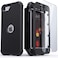 IDweel for iPhone SE 2020 Case with Screen Protector for iPhone SE 2022 Case3 in 1 Shock Absorption Slim Fit Heavy Duty Hard PC Cover Soft Silicone Bumper Full Body Sturdy CoverBlack