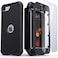 IDweel for iPhone SE 2020 Case with Screen Protector for iPhone SE 2022 Case3 in 1 Shock Absorption Slim Fit Heavy Duty Hard PC Cover Soft Silicone Bumper Full Body Sturdy CoverBlack