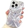 I-MGAE-IN-AR IMGAEINAR Compact Case for iPhone 14 Pro Shiny Silver Butterfly DesignCute Trendy Soft Slim TPU Shockproof Protective Phone Cases Cover for Women Girls Aesthetic Glitter