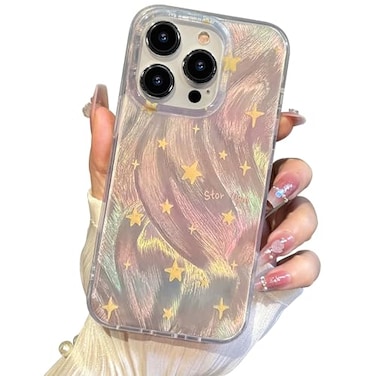 I-MGAE-IN-AR IMGAEINAR Phone Hard Case 61 inch Compatible with iPhone 13 Pro Case 2021 Release Slim Holographic Fade Star Women Girls Hard PC Shockproof Protective Design