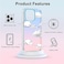 I-MGAE-IN-AR IMGAEINAR Phone Hard Case 67 inch Compatible with iPhone 15 Pro Max Case 2023 Release Slim Cystal Clear Holographic White Cloud Women Girls Hard PC Shockproof Protective Design