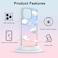 I-MGAE-IN-AR IMGAEINAR Phone Hard Case 67 inch Compatible with iPhone 15 Pro Max Case 2023 Release Slim Cystal Clear Holographic White Cloud Women Girls Hard PC Shockproof Protective Design
