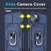 Janmitta Case for iPhone 14 iPhone 13 Phone Cover Built in Slide Camera Lens CoverScreen ProtectorHeavy Duty Shockproof Full Body PhoneCase with Finger Ring Holder KickstandBlue