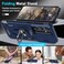 Janmitta Compatible with Samsung Galaxy S24 FE Case Built in Slide Camera Lens CoverScreen ProtectorFinger Ring Holder KickstandHeavy Duty Shockproof Full Body Phone Cover2024 Blue