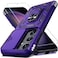 Janmitta Compatible with Samsung Galaxy S24 FE Case Built in Slide Camera Lens CoverScreen ProtectorFinger Ring Holder KickstandHeavy Duty Shockproof Full Body Phone Cover2024 Purple