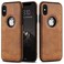 JAROIE Classy Design Luxury Leather Phone Case for iPhone X iPhone Xs NonSlip Grip Full Body Ultra Slim Protective Case 58 Inch Brown