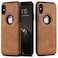 JAROIE Classy Design Luxury Leather Phone Case for iPhone X iPhone Xs NonSlip Grip Full Body Ultra Slim Protective Case 58 Inch Brown