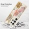 Jefonha Silicone Case for Samsung Galaxy S25 Ultra with Strap Cute Flower Floral Phone Case for Girl Women Adjustable Finger Strap Shockproof Protective Cover Beige Flowers