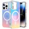 JETech Iridescent Case for iPhone 14 Pro 61Inch Compatible with MagSafe Cute Unique and Aesthetic Design Colorful Fluorescent Translucent Back Shockproof Phone Cover Iridescent