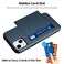 Jiunai Compatible with iPhone 13 Mini Case Credit Card IDs Holder Wallet Back Pocket Slide Cover Card Slot Dual Layer Bumper Shell Rubber Cover Phone Case Designed for iPhone 13 Mini 54 2021 Navy