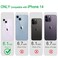 JJGoo Compatiable with iPhone 14 Case Clear Transparent Shockproof Phone Case Slim AntiScratch Hard PC Back Protective Cover Bumper Clear