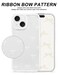 Jusy Compatible with iPhone 15 Bow Phone Case Cute Clear Ribbon Bowknot Pattern Aesthetic Soft TPU Transparent Cases Protective Phone Cover for Women Girly White