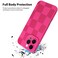 KANGHAR Compatible with iPhone 16 Pro Max Case Silicone Checkered Cute Pattern Camera Protection Soft Slim Phone Case for Girls Women Hot Pink