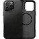 kingflag Genuine Leather Case for iPhone 16 Pro Max 69 inch Compatible with MagSafe Oil Wax TopGrain Leather Metal Buttons and Camera Bezel Midnight Black