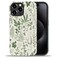 kiritfox Case Compatible with iPhone 16 ProHybrid 2Layer Hard ShellShockproof Soft for Girl WomenVintage Sage Green Floral Pattern