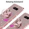 KuDiNi for Samsung Galaxy S8 Plus Case Galaxy S8 Plus Case for Women Glitter Crystal Soft Clear TPU Protective Cover with Kickstand Strap Glitter Rose