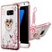 KuDiNi for Samsung s7 Case Samsung Galaxy S7 Phone Case for Women Glitter Crystal Soft Bling Cute Butterfly Heart Floral Clear Protective Cover with KickstandStrap for S7 Rose Gold