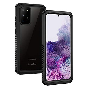 Lanhiem for Samsung Galaxy S20 Plus Case IP68 Waterproof Dustproof Shockproof Case with Builtin Screen Protector Heavy Duty Full Body Protective Cover for Galaxy S20 Plus 5G BlackClear
