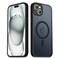 LATVIN for iPhone 15 Case Magnetic Phone Cover Compatible with MagSafe Military Grade Protection Translucent Matte Frosted Back Black