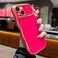 LCHULLE for iPhone 15 Plus Case for Women Girls Cute Wave Frame Curly Shape with Love Heart Pattern Raised Camera Protection Cover Luxury Plating Shockproof Phone Case for iPhone 15 Plus Hot Pink