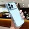 LCHULLE for iPhone 16 Pro Case for Women Girls Cute Wave Frame Curly Shape with Love Heart Pattern Raised Camera Protection Cover Luxury Plating Shockproof Phone Case for iPhone 16 Pro Baby Blue