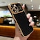 LCHULLE for iPhone 16 Pro Case for Women Girls Cute Wave Frame Curly Shape with Love Heart Pattern Raised Camera Protection Cover Luxury Plating Shockproof Phone Case for iPhone 16 Pro Black