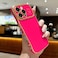 LCHULLE for iPhone 16 Pro Max Case for Women Girls Cute Wave Frame Curly Shape with Love Heart Raised Camera Protection Cover Luxury Plating Shockproof Phone Case for iPhone 16 Pro Max Hot Pink