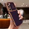 LCHULLE for Samsung Galaxy S23 Case for Women Girls Cute Wave Frame Curly Shape with Love Heart Raised Camera Protection Cover Luxury Plating Shockproof Phone Case for Galaxy S23 5G Dark Purple