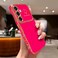 LCHULLE for Samsung Galaxy S23 FE Case for Women Girls Cute Wave Frame Curly Shape with Love Heart Raised Camera Protection Cover Luxury Plating Shockproof Phone Case for Galaxy S23 FE Hot Pink