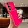 LCHULLE for Samsung Galaxy S23 FE Case for Women Girls Cute Wave Frame Curly Shape with Love Heart Raised Camera Protection Cover Luxury Plating Shockproof Phone Case for Galaxy S23 FE Hot Pink