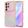 LCHULLE for Samsung Galaxy S25 Ultra Case for Women Girls Cute Wave Frame Curly Shape with Love Heart Camera Protection Luxury Plating Shockproof Case for Galaxy S25 Ultra 5G Colorful Light Purple